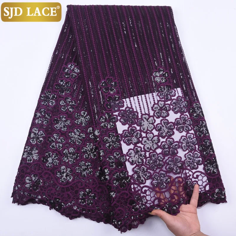 SJD LACE Clearance Style African Sequins Milk Silk Lace 2024 New Design Nigerian Net Lace Fabric French For Women Wedding A2040