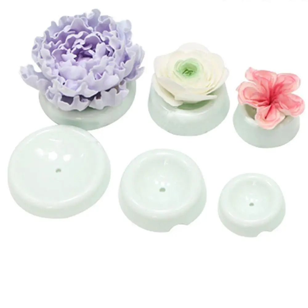 6 pcs/set Cake Flower Drying Mold Plastic Round Shape Cake Fondant Flower Drying Stands Set Button Flower Forming