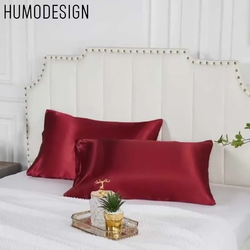 

2Pcs Rayon Polyester Beauty Pillowcase Washed Satin Simulation Pillow Case Cover Bedding House Hotel Dakimakura 60% Off