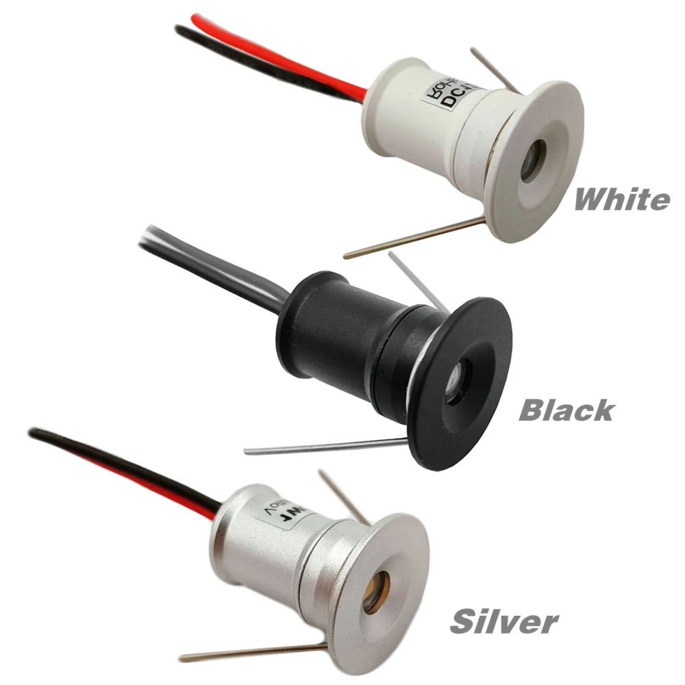 1W DC12V Led Downlight Dimmable Spotlight Recessed Ceiling Light Indoor Stair Cabinet Spot Light With Remote Controller Adapter