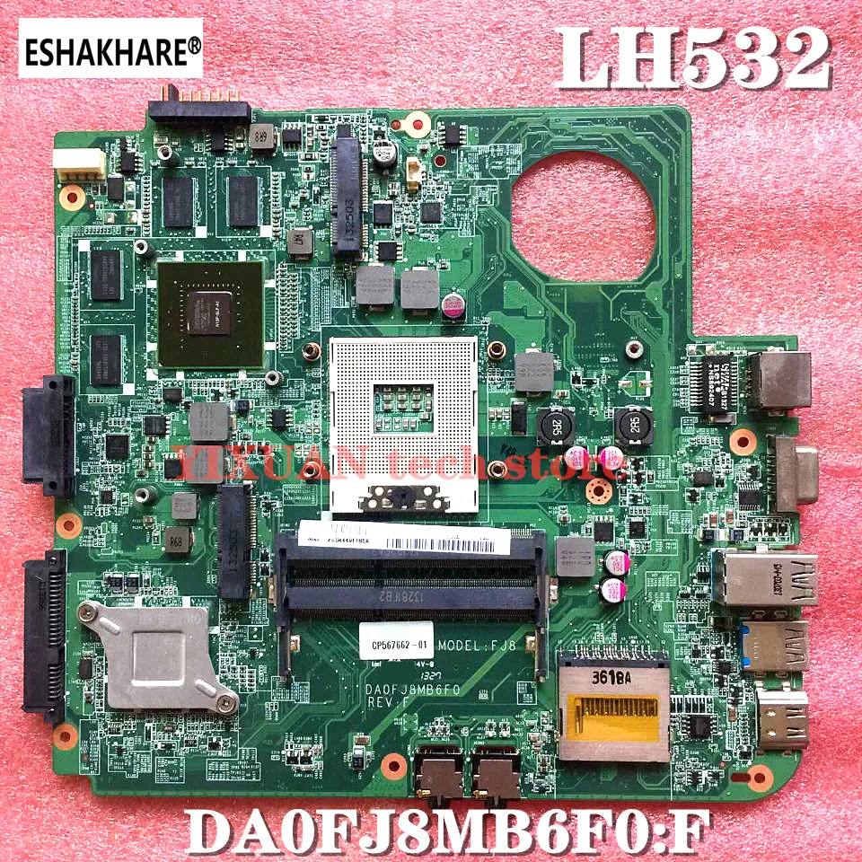 DA0FJ8MB6F0 mainboard for Fujitsu LIFEBOOK LH532 Laptop motherboard DDR3 GT620M 2GB s989 100% test work