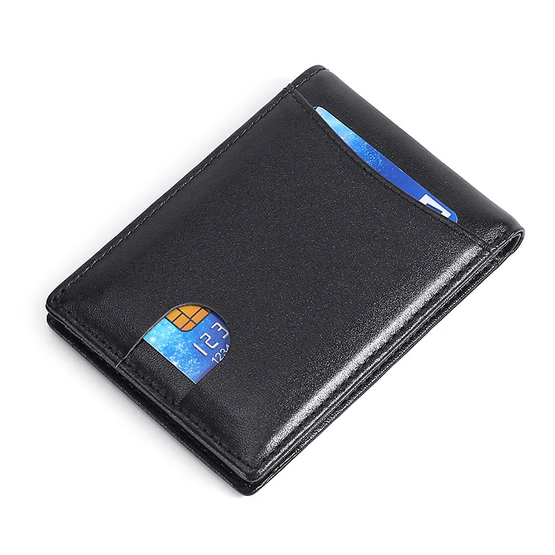 GENODERN RFID Blocking Men Mini Leather Ultra Fashion Dollar Slim Male Purse