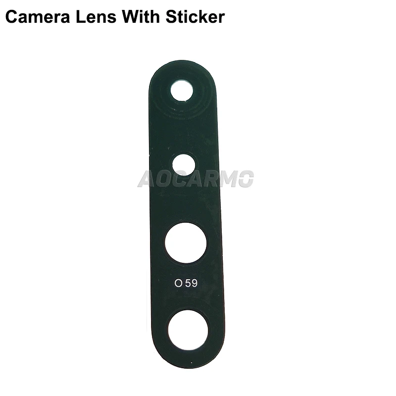 Aocarmo For Realme 6 Pro 6P Back Lens Rear Camera Len Glass Cover With Adhesive Sticker