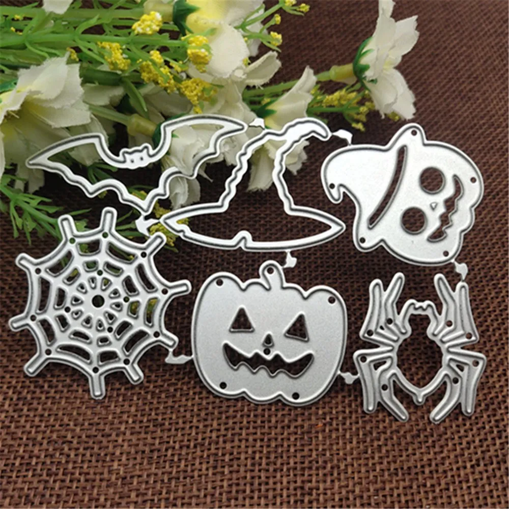 Halloween Cobweb pumpkin hat bat set frame Metal Cutting Dies Stencils For DIY  Decorative Embossing Handcraft Die Template