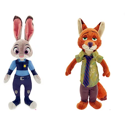 

Disney Caroon Movie Zootopia/Zootropolis Characters Judy Hopps Nick Wilde Plush toy Soft Stuffed Animal Doll Kid's Playmate