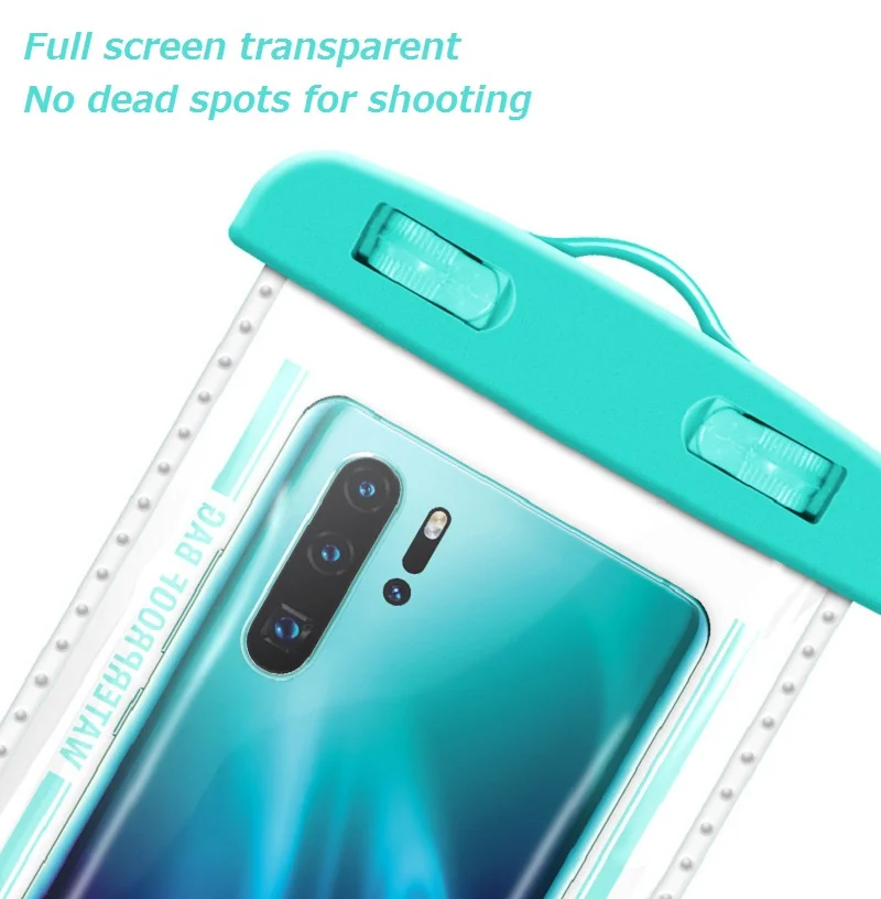 7 Inch Big Screen Phone Waterproof Bag PVC Clear Phone Case Pouch For Water Games Beach Diving Surfing Skiing Swimming Dry Bag