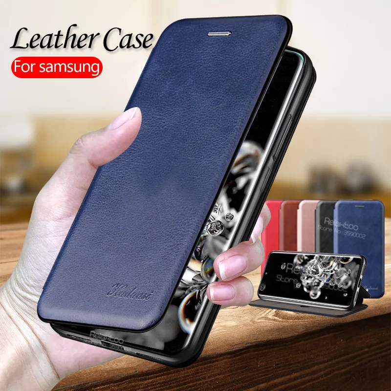 Leather Flip book Case For samsung Galaxy S20 Ultra 5G s10 plus note 10 a51 a71 a10 a20 a30 a40 a50 a70 a10s a20s a30s a50s a70s