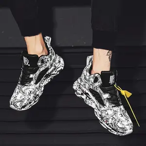 أحذية رياضية جلدية PU للرجال أحذية رياضية عالية الأعلى أحذية رياضية رمادي كبير الحجم صبي GME-1518 أفضل 6 حزام شبشب هاواي مبيعا - رقم 6