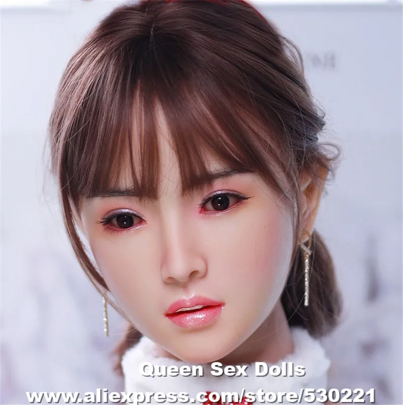 NEW Implanted Eyebrow Real Lifelike Silicone Sex Doll Head For 145cm to 175cm TPE  Big Sexy Dolls