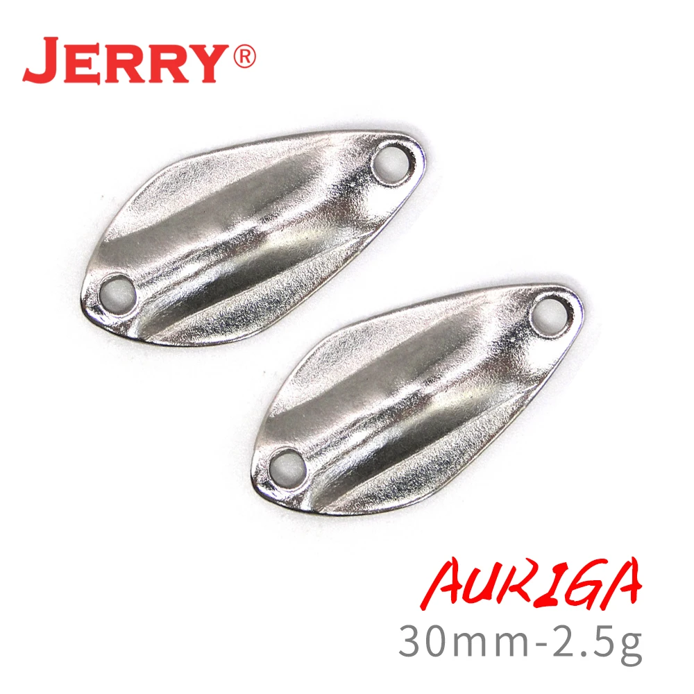 JERRY 50pieces 2.5g Unpainted Metal Nickel Plating Fishing Lure Micro Ultralight DIY Blank Body Trout Brass Spoons