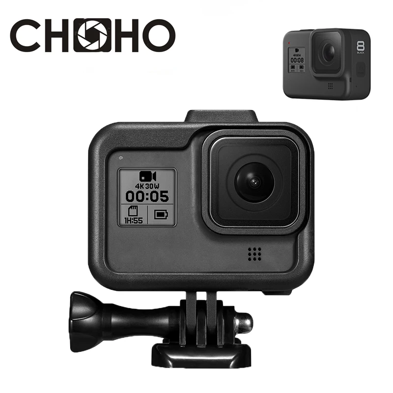 Protective Frame Case Standard Shell Protector Housing + Lone Screw Base Mount For Gopro Hero 8 Black Go Pro Camera Accessories