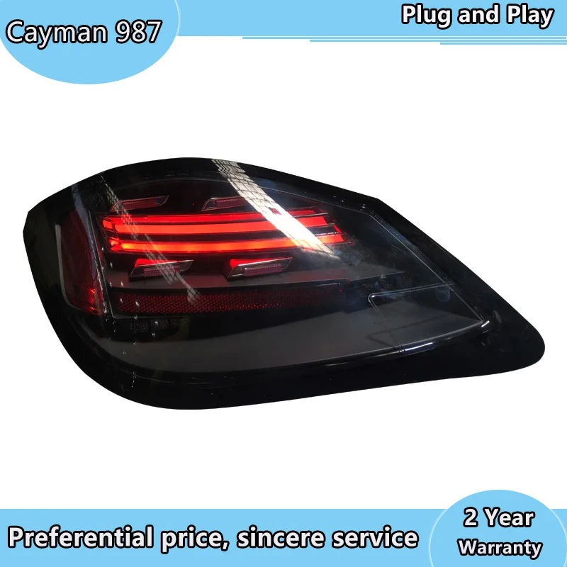 Car tail lights for Porsche Cayman 987-2 Year 2009-20012 Taillights Rear Trunk Lamp Cover DRL+Signal+Brake+Reverse