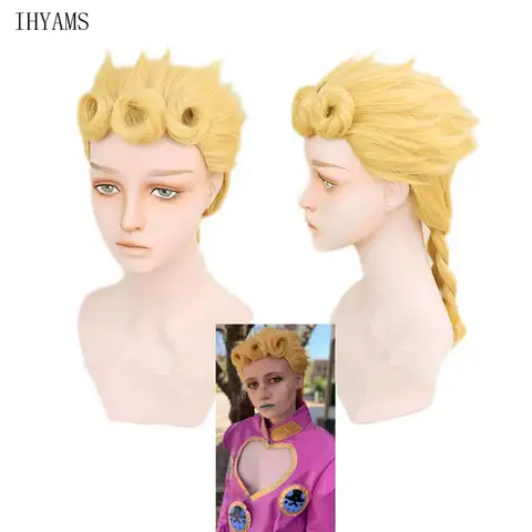 Giorno Giovanna Cosplay Wig with Gold Hair IHYAMS