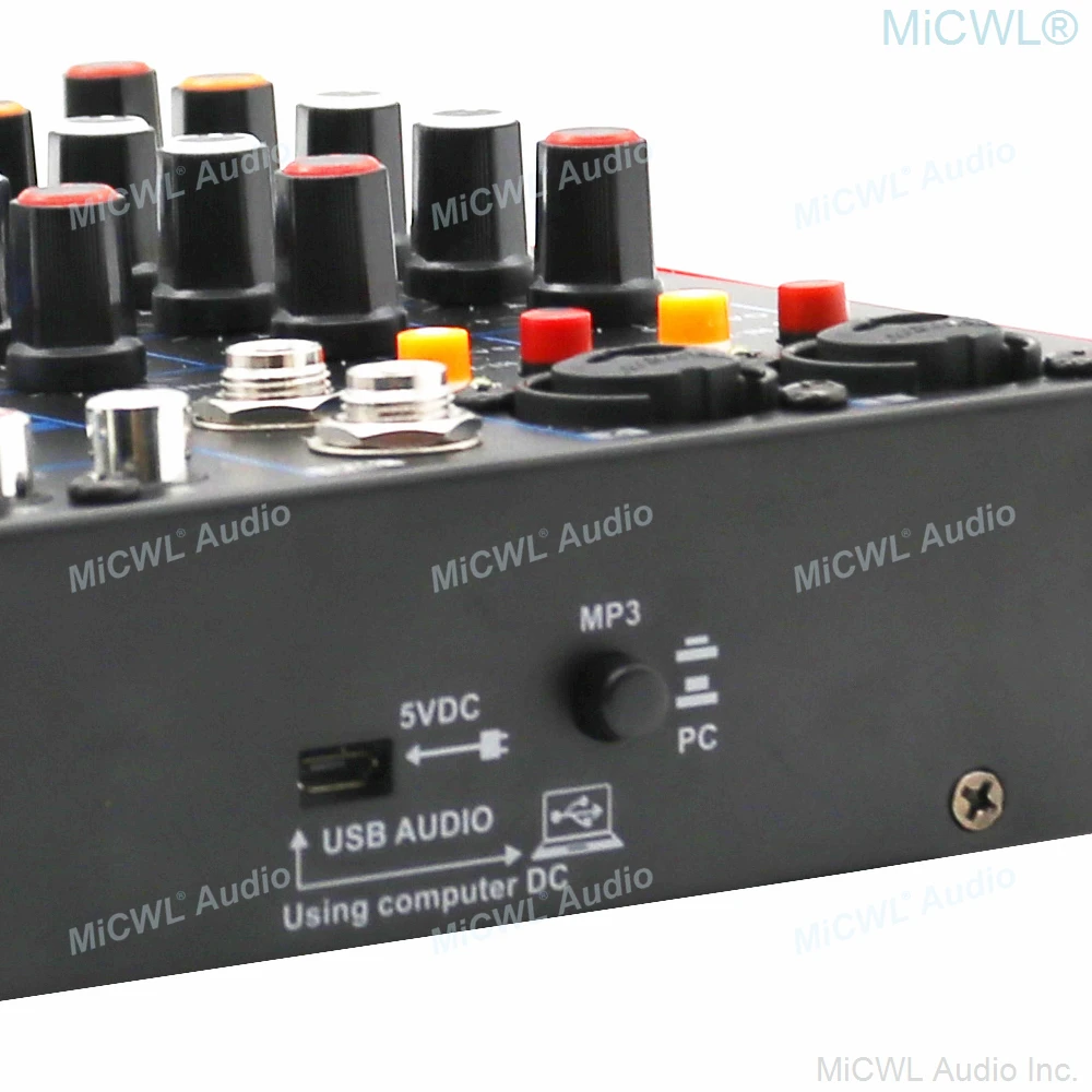 MiCWL 8 채널 블루투스 믹싱 콘솔 오디오 믹서 USB SD For PC 노트북 네트워크 라이브 레코딩 스테이지 스튜디오 XLR 6.35mm