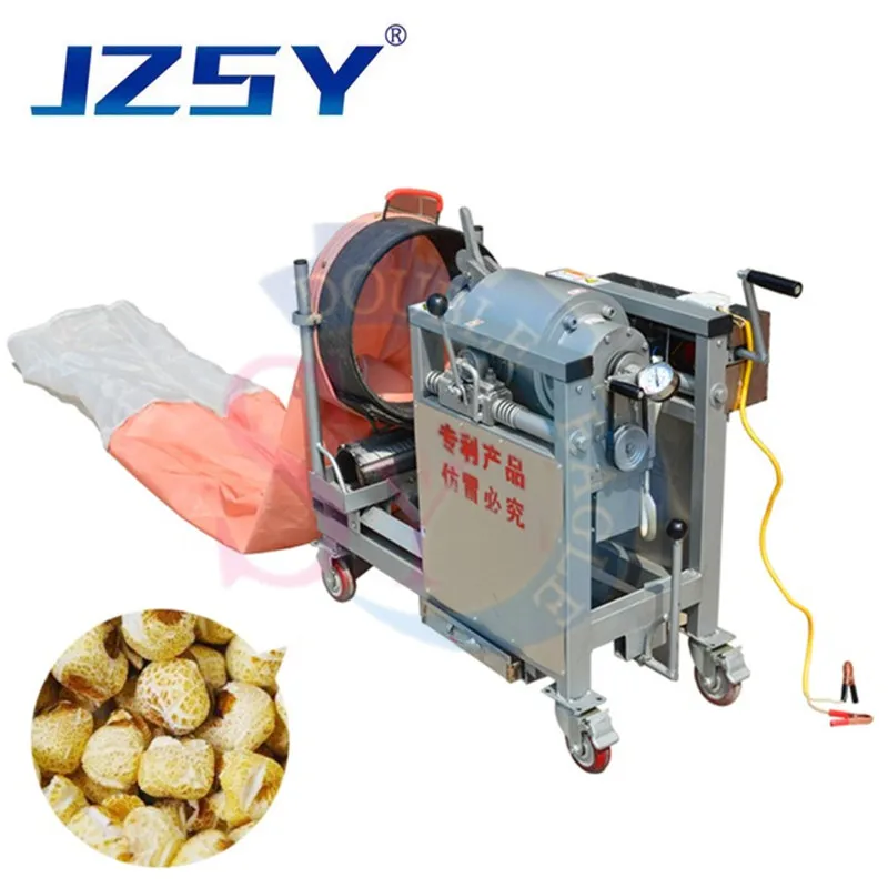 

safety and energy saving gas heating full automatic rotation corn popper machine/puffed corn snack machine/rice puffing tool