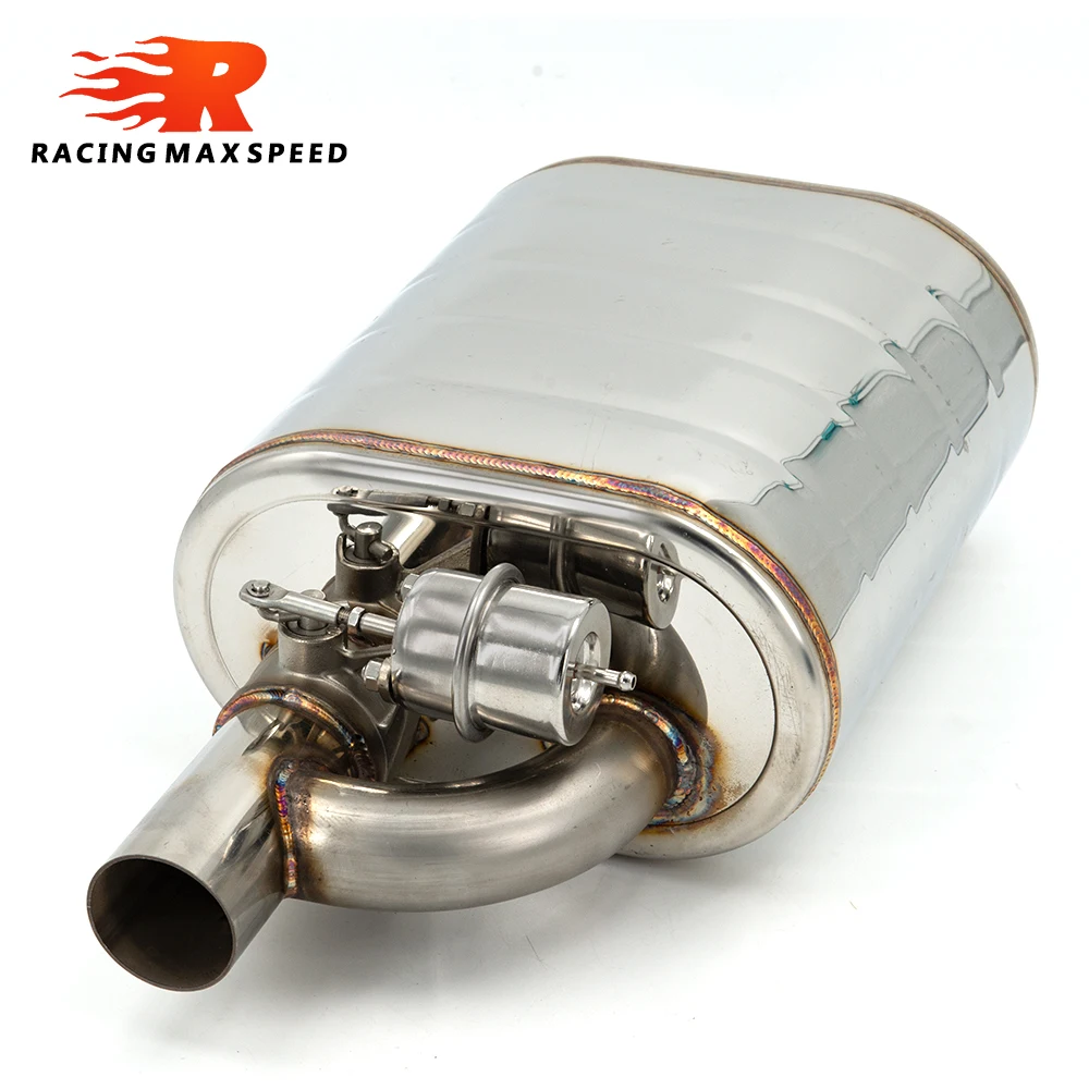 51 63 76 MM Exhaust Muffler With Vacuum Valve Stainless Steel Electric Exhaust Cutout Remote Control Set