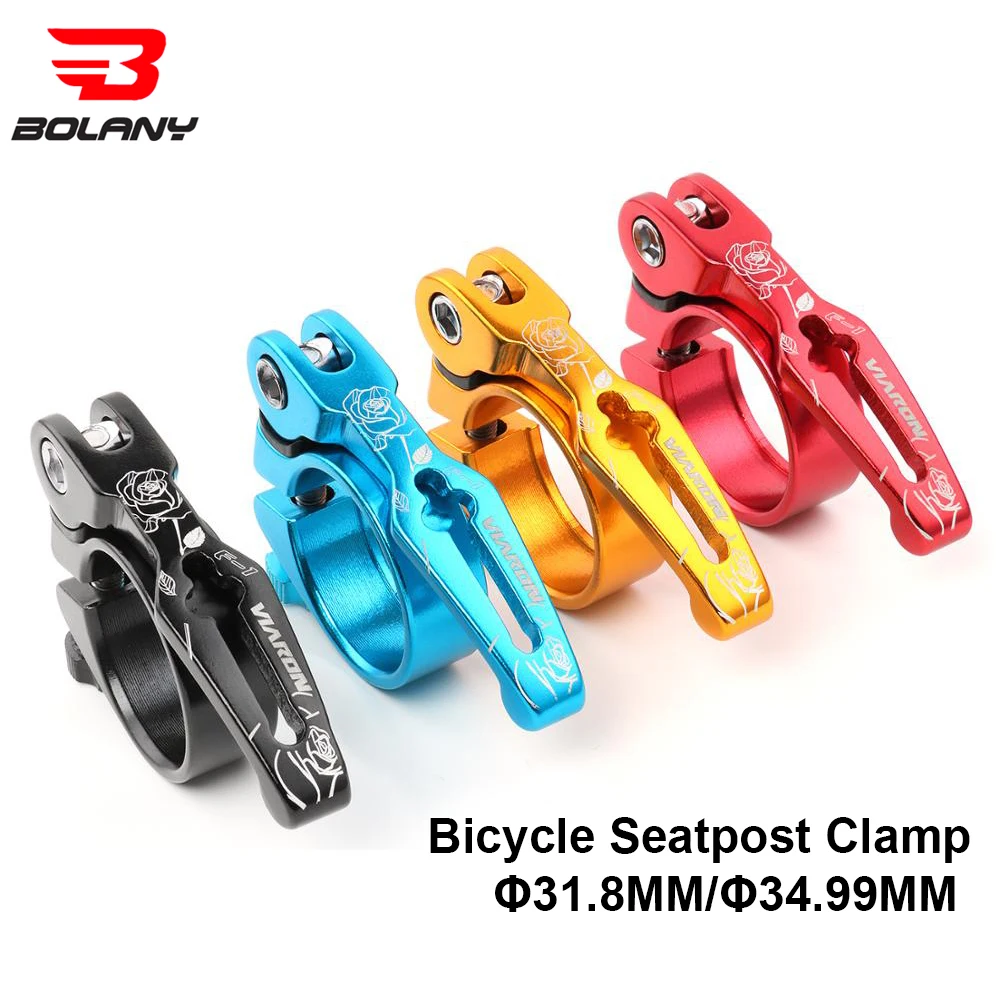 31.8/34.9mm  Aluminum Alloy MTB  Bike Seat Clamp Gub  Quick Release Road Fixed Gear Bike Spare For Bicycles Parts