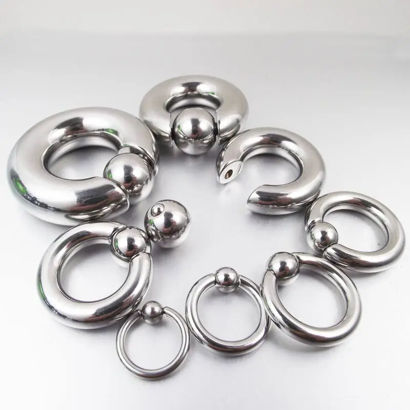 1 Piece Big Size Stainless Steel Captive Bead Hoop PA Ring Navel Button Rings Tragus Nose Rings Body Piercing Jewelry