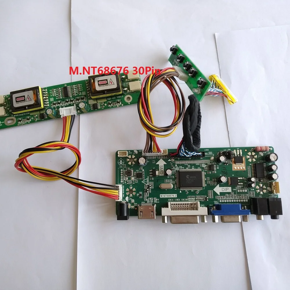 

M.NT68676 Controller board driver for SVA190WX02TB 1440(RGB)×900 19" DVI 30pin screen panel LCD DIY VGA LVDS LED HDMI kit
