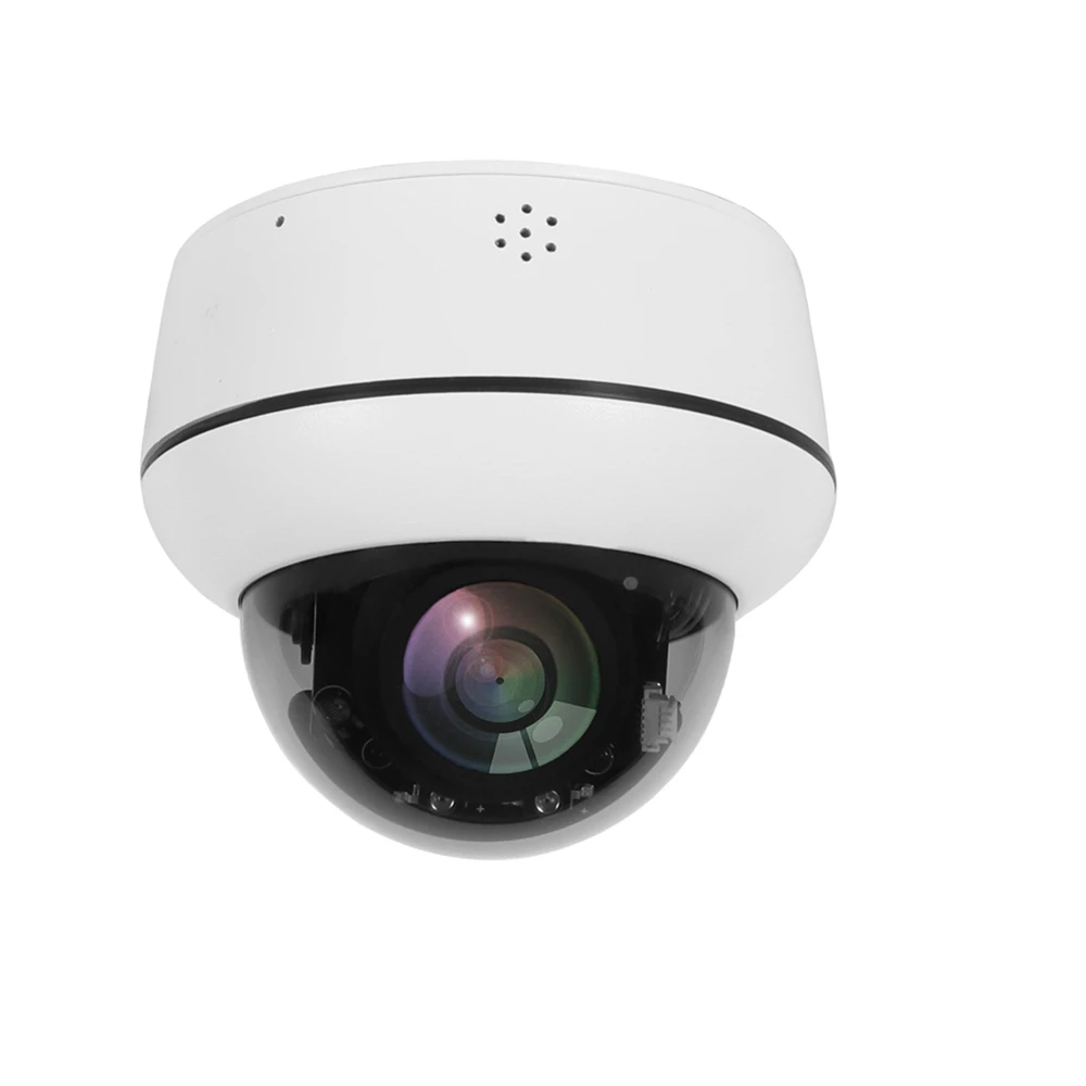 5MP POE Security IP Camera PTZ Dome Full Metal 2.8-12mm 4X Auto Optical Zoom Human Tracking Two Way Audio Waterproof CamHi APP