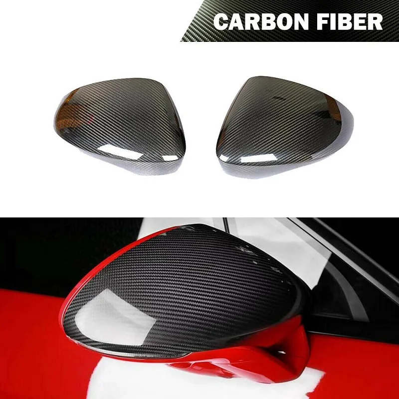 

Fit For Porsche Panamera 971 2017-2019 Side Mirror Cover Cap Carbon Fiber Car Accessories 2PCS