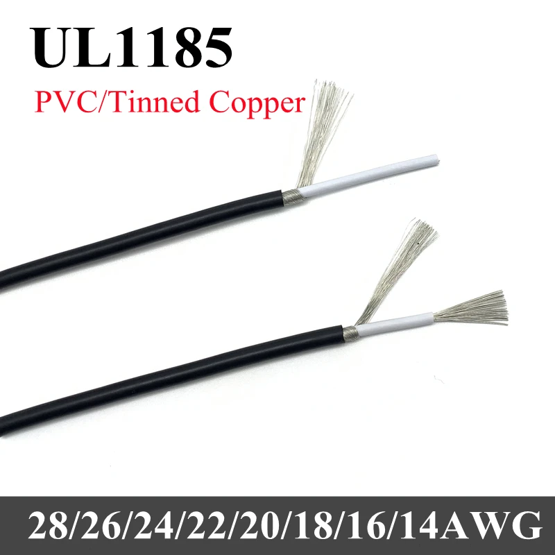 

2/5/10M Shielded Wire Signal Cable 28 26 24 22 20 18 16 14 AWG Channel Audio Single Core Electronic Copper Shielding Wire UL1185