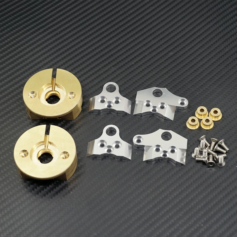 YEAHRUN 2Pcs 110g/pc Brass Portal Axle Housing Cover Balance Weights for Axial Wraith 90018 90048 RR10 1/10 RC Crawler Car Parts
