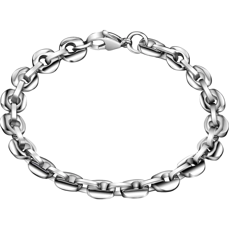 Men Bracelet, 9mm Width High Polished Tungsten Carbide 4/10000 Silver Fashion  Jewelry 20/22CM, Engraving