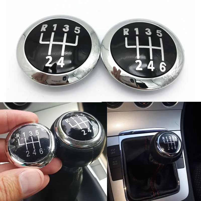 Gear Shift Knob Cap Emblem Badge Top Trim Cap Cover Case For Volkswagen VW Passat B6 2005-2011 Car Styling Accessories