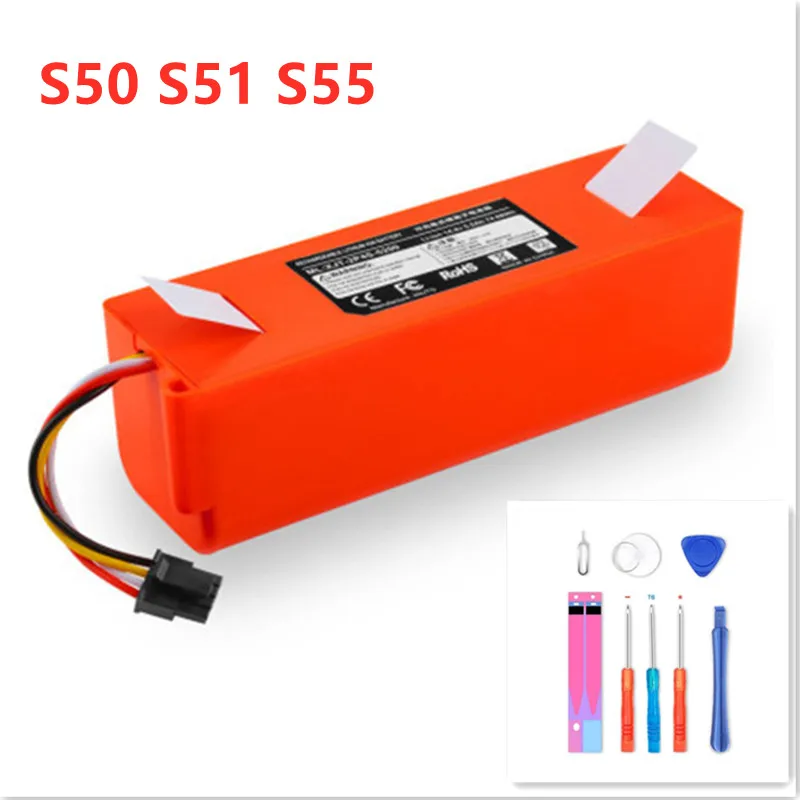 14.4V Rechargeable Battery For Xiaomi Robot Roborock Robotic Vacuum Cleaner Replacement Accessory Spare Parts Li-ion Batteries