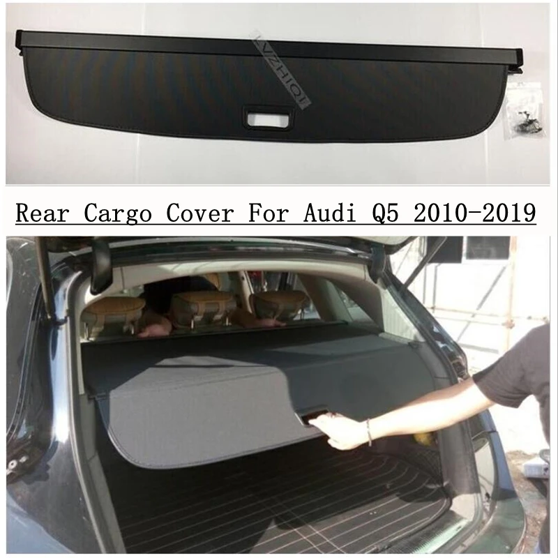 For Audi Q5 2010-2019 Rear Trunk Cargo Cover Partition Curtain Screen Shade Security Shield High Quality Auto Accessories