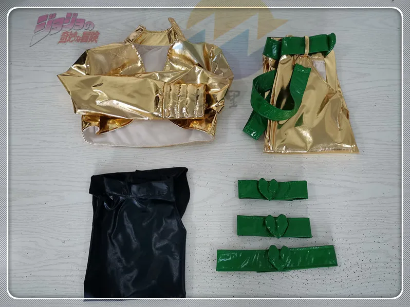 Dio Brando Costume Cosplay in pelle verniciata oro versione 110