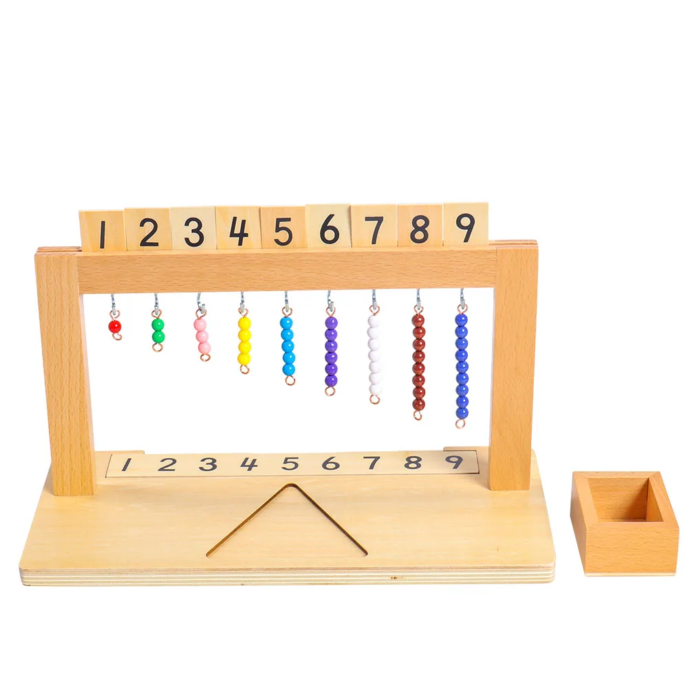 

Montessori Hanger for Color Bead Stairs with Beads Montessori Math mathematics Eductional Materials Learning Tools Preschool Toy