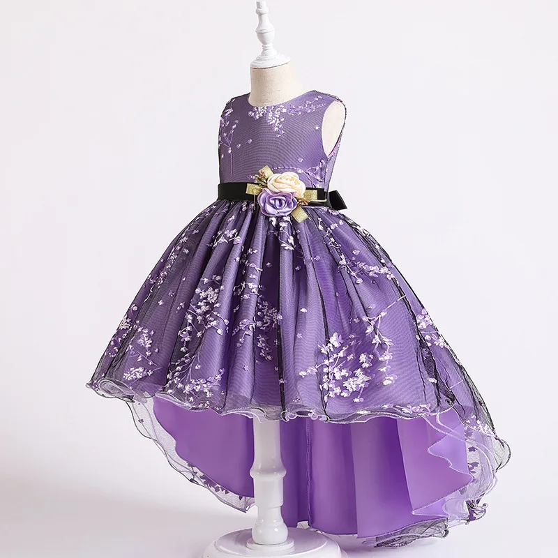 New Pageant Vintage Kids Party Bridesmaid Dresses For Girls Children Costume Wedding Dress Girl Infant Vestido Teen 6 8 10 12Y