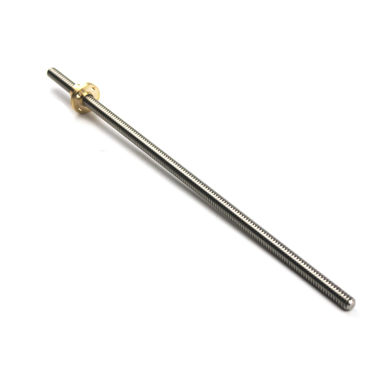 OD 8mm T8 Lead Screw Pitch 2mm Lead 8mm 150mm 200mm 300mm 350mm 400 500 600 800 1000mm 1200mm With Brass Nut For CNC 3D Printer