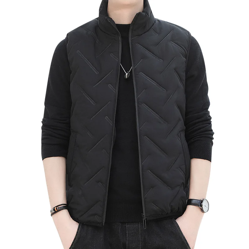 Brand Fashion Men Autumn Winter Vest Waistcoat Korean Style Man Casual Sleeveless Jacket Coats Size M-5XL