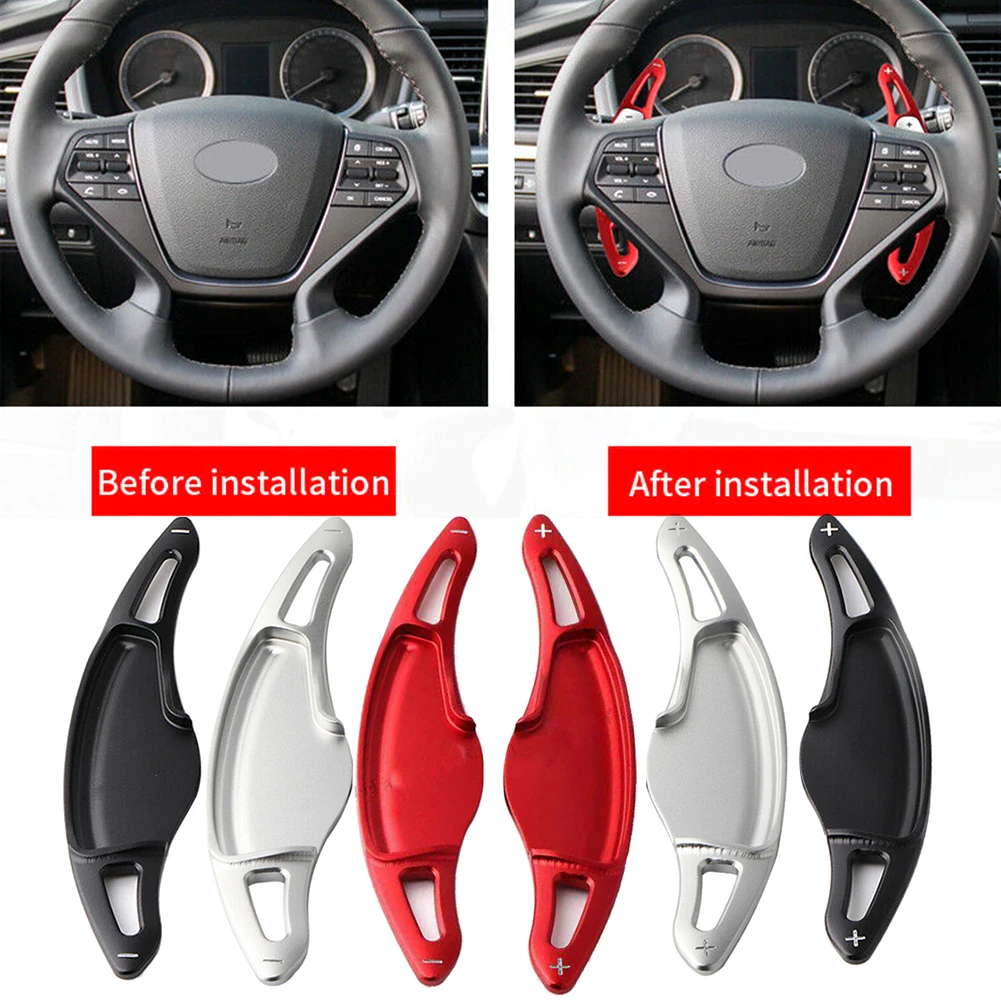 

2Pcs Car Steering Wheel Shift Paddle For Hyundai 2016 2017 2018 2019 Sonata 9 LF Shifter Gear Extension CNC Aluminum