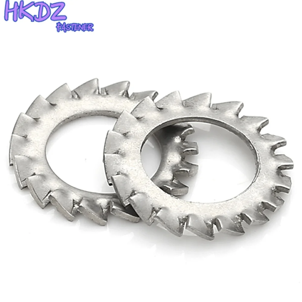 304 Stainless Steel External Toothed Serrated Lock Washer Gasket GB862 M3 M4 M5 M6 M8 M10 M12 M14 M16 M18 M20 M24