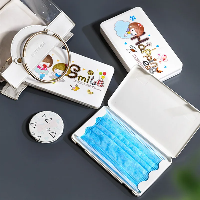 Nieuwe Stofdicht Masker Map Container Clip Veilig Vervuiling Wegwerp Masker Storage Case Box Organizer