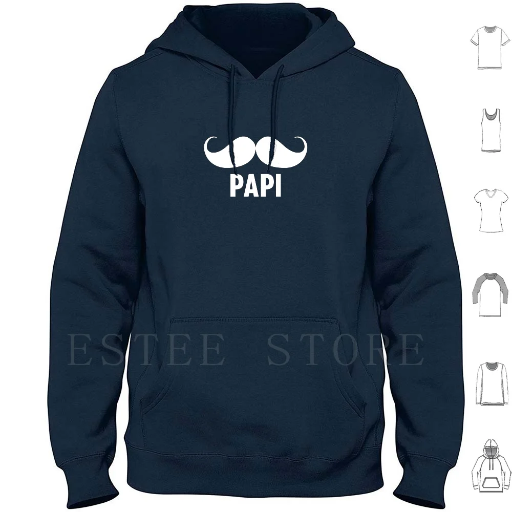 Фото Худи Papi Moustache с длинными рукавами для мужчин, любящих бороду, на День отца, в стиле хипстер