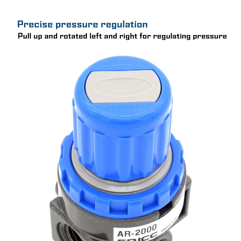 AR2000 1/4 \'\'Mini unità di trattamento del regolatore del compressore di controllo della pressione dell\'aria pneumatica raccordo del manometro della