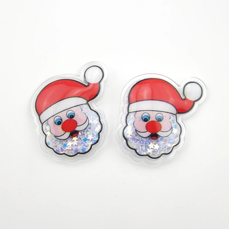 30 Stück/Los PVC-Weihnachtsserie Füllpailletten-Applikationen für Kinder-Haarspangen oder Taschen- und Schuhaccessoires – Detail 6