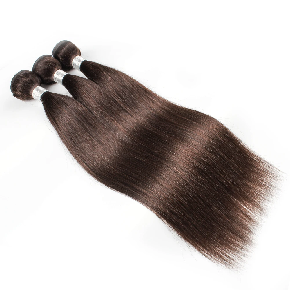 Kisshair цвет #2, светлые волосы 3/4 шт, самые темные коричневые перуанские человеческие волосы коричневого цвета, не спутываются, от 10 до 30 дюймов, remy уточные волосы