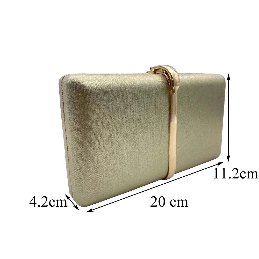 Vintage Black Gold And Silver Satin Silk Evening Clutches Metal Hasp Party Purse Women\'s Party Wallet Metal Chain Shoulder Bag