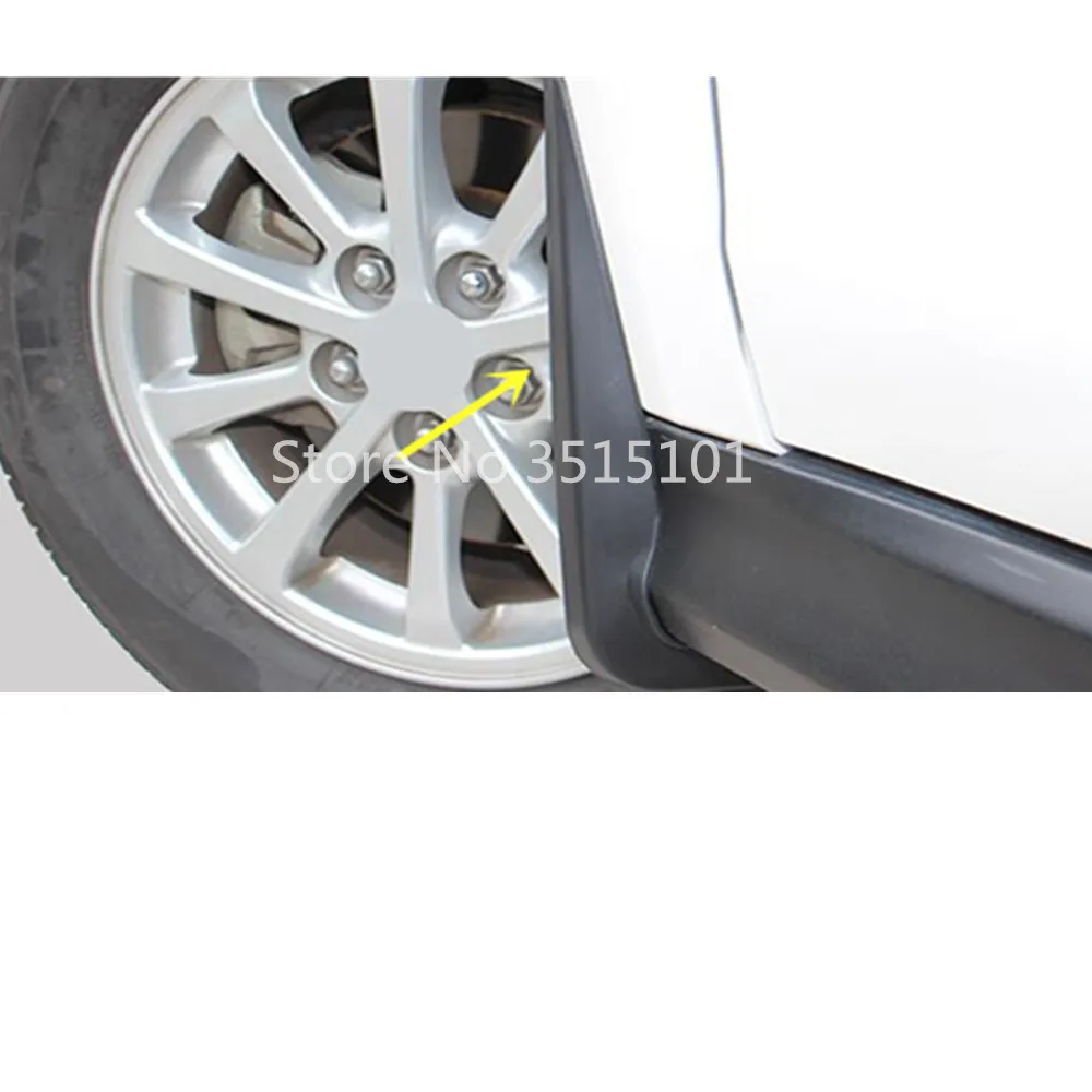 Car Plastic Fender Soft Mudguard Auto Detector Flap Splash Mud Guard Stick 4PCs For Mitsubishi ASX 2013 2014 2015 2016 2017 2018