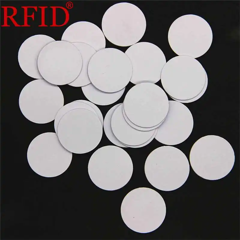 ID 125khz EM4100 TK4100 25mm Read Only White Circular Coin Crad RFID Intelligence Token Tag Access Control Keyfob Fast Shipping