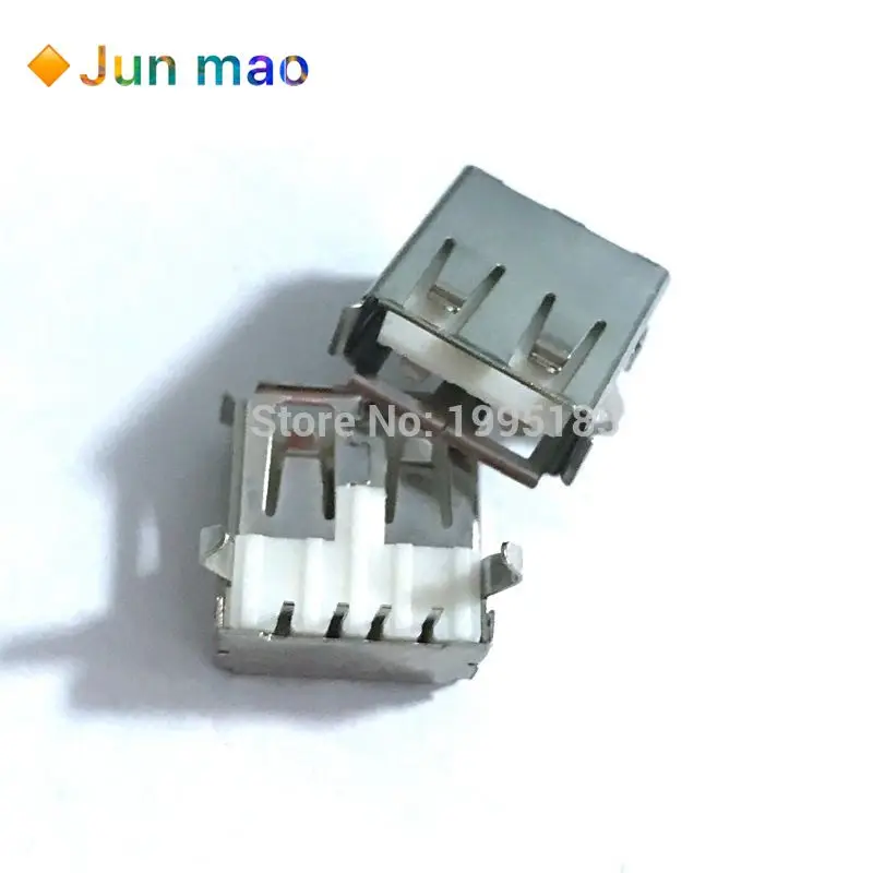 20Pcs USB Type A Standard Port Female Solder Jacks Connector PCB Socket USB-A type Female 4 Pin USB Type A Standard Port Female