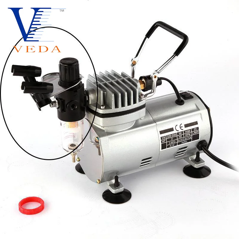 VEDA Airbrush Holder For 2 Airbrush Air Spray Pen Clamp-on Stand Compressor Modeling Tool Hobby Finishing Tools Accessories