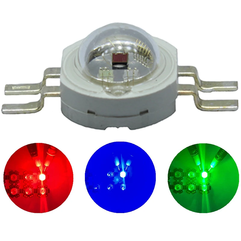 Led chip 3 w, branco quente e frio, vermelho, azul, verde, amarelo, uva, ir, espectro total, 660nm, 440nm, espiga, 3 w, grânulos de luz, 10pcs