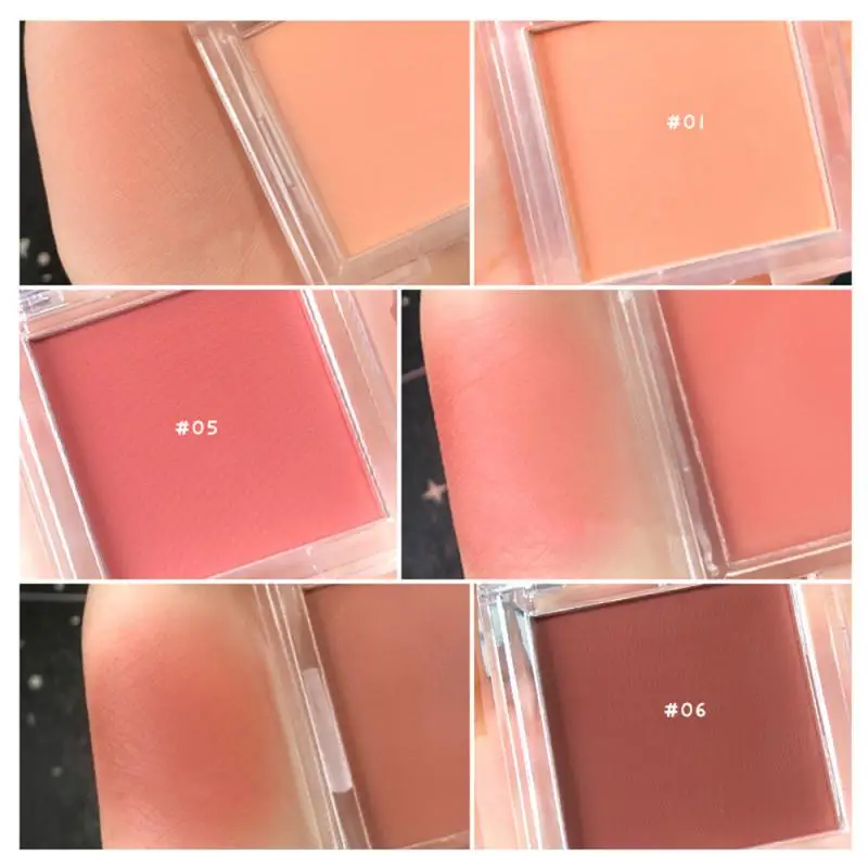 6 farben Pfirsich Rot Monochrome Rouge Erröten Anhaltende Natürliche Creme Wange Farbton Erröten Orange Rosa Rot Pfirsich Gesicht Make-Up Kosmetik